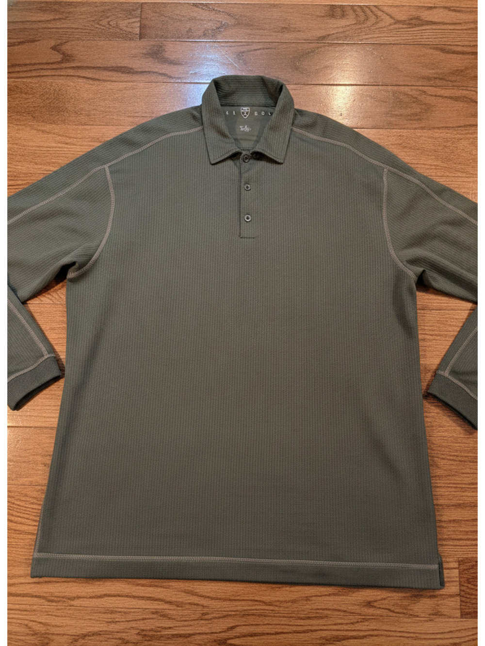 Nike Golf Long Sleeve Polo Shirt XL Olive Green